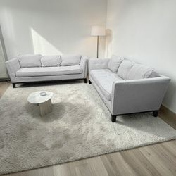 Grey Cindy Crawford Couch Set 