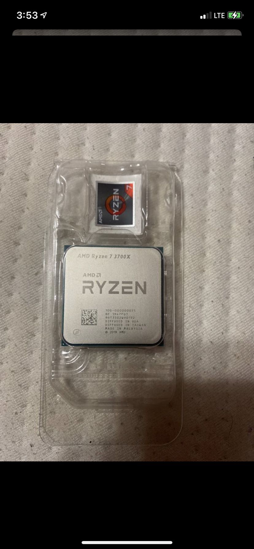 AMD RYZEN 7 3700x