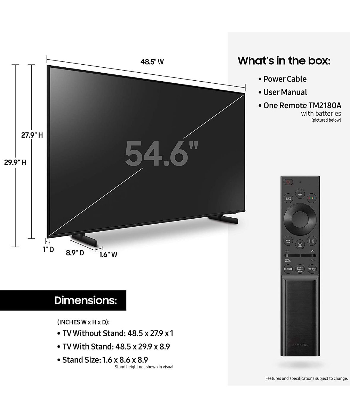 Samsung 55" Crystal UHD 4K Smart TV AU8000