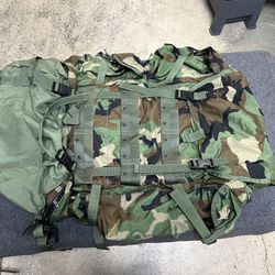 Large Army Backpack, Field Pack Large, Woodland Camp