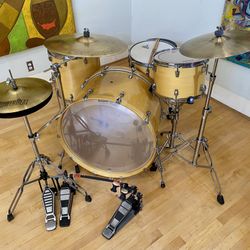 Ludwig Accent Custom Complete Drum Set 26 13 16 14” Lacquer Finish Mixed Cymbals Pdp Throne Double Pedal $675 Cash In Ontario 91762. Good condition. S