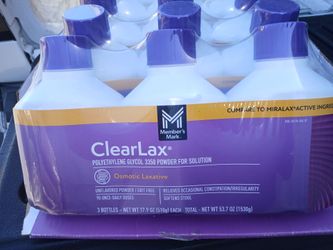 Member's Mark ClearLAX Polyethylene Glycol 3350 Powder, 17.9 oz., 3 pk.