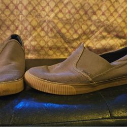 Chrome Canvas Slip Ons