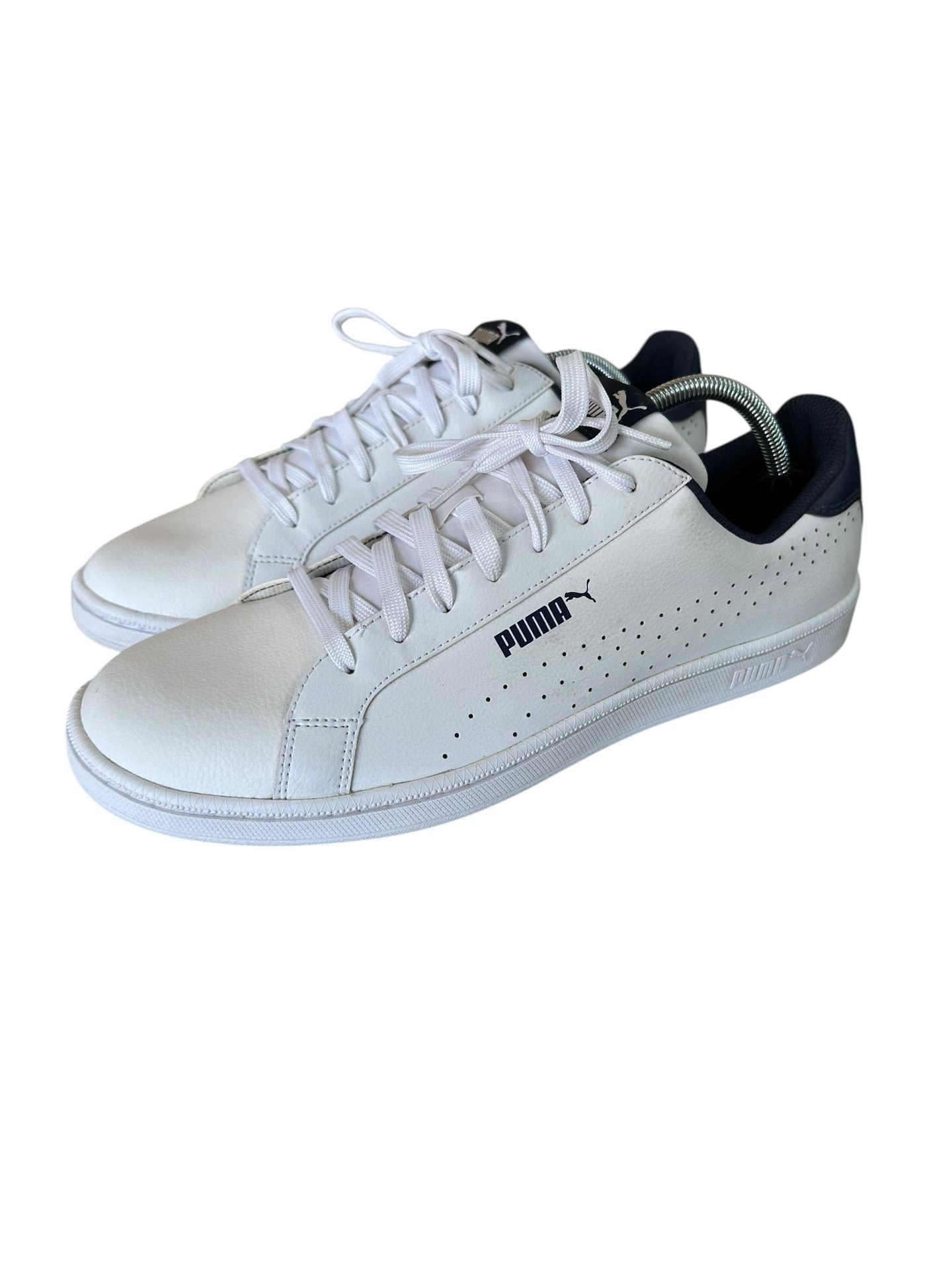 PUMA Smash Perforated C White Navy Shoes Brand New No Box Size 12