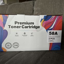 2 PACK Replacement for HP 58A CF258A Toner Cartridges Black (with Chip)