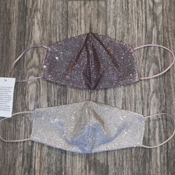 Face mask super sparkly 2 available purple & gold sparkle
