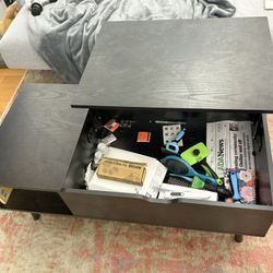 Black coffee Table With Storage