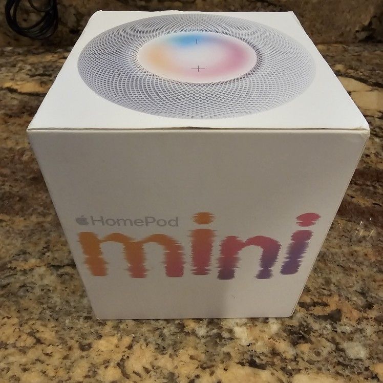 Apple HomePod Mini With Box, White Model A2374 Tested Works!