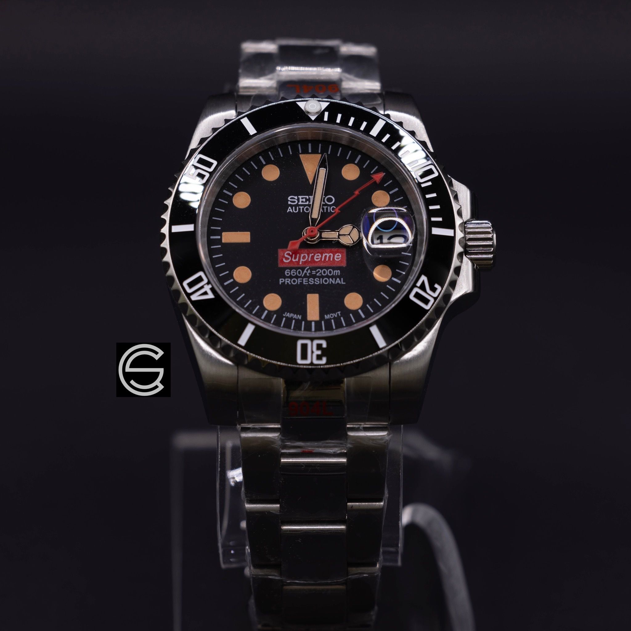 Seiko Custom Mod - Supreme Submariner Watch Timepiece *New*