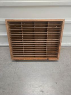 Wooden Cassette Tape Storage Rack