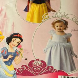 Disney Princess Costume Simplicity 2563 Sizes 1/2-4 Pre Owned