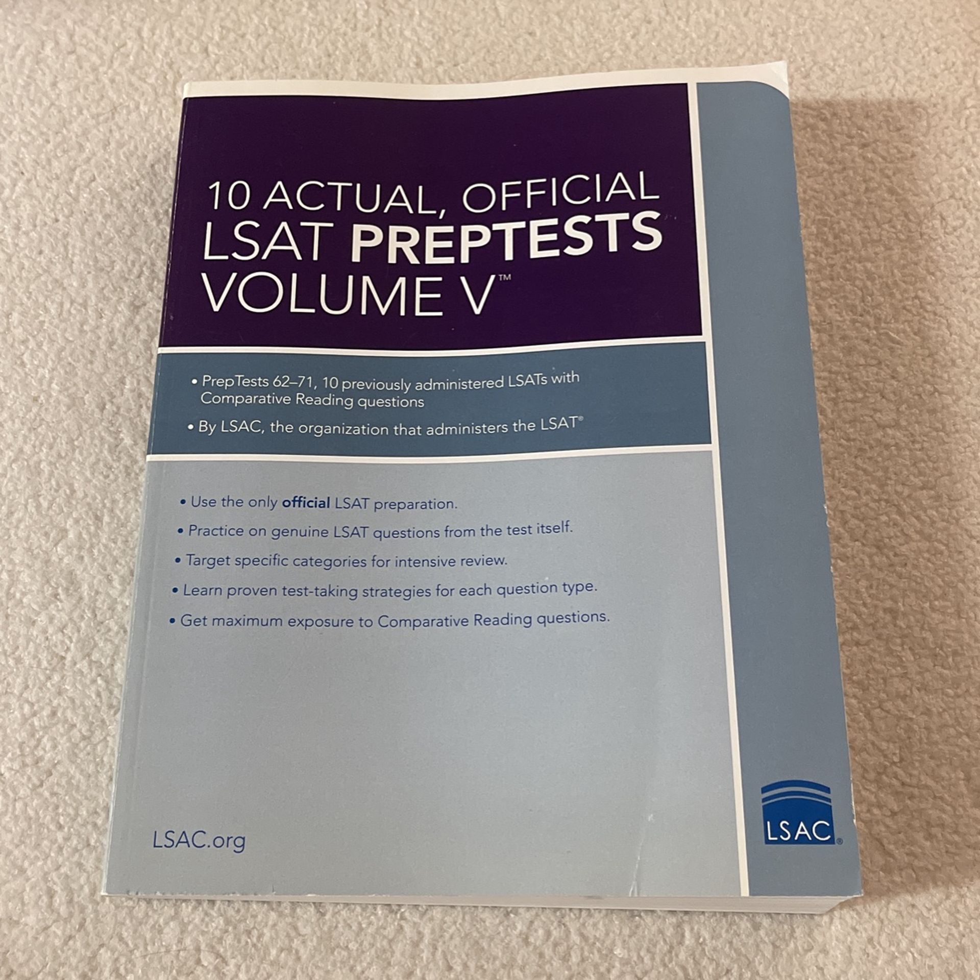 10 Actual, Official LSAT PREPTESTS Volume V