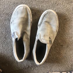 White Vans Slip On