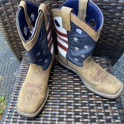 Cody James USA Flag Kids Boots
