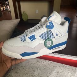 Jordan 4 Retro Off White Retro/Military Blue(CHECK DESCRIPTION)