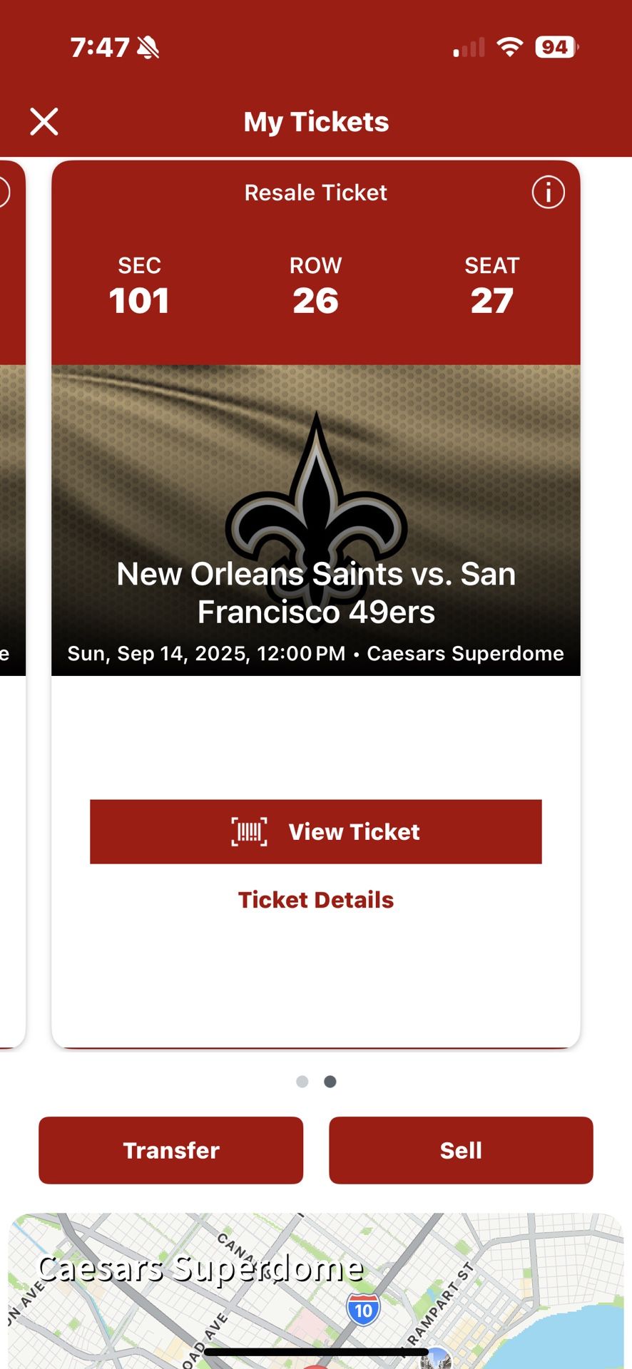 Selling Niners Vs Saints Plus Niner Takeover Tickets