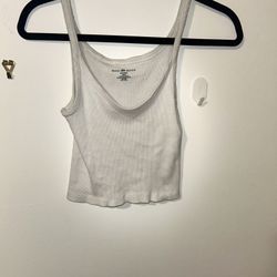 Brandy Melville White Ribbed Tank 