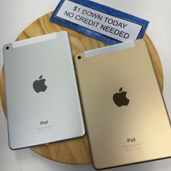 Apple IPad Mini 4  LTE And Wifi - PAYMENTS AVAILABLE With $1 DOWN-NO Credit Needed 