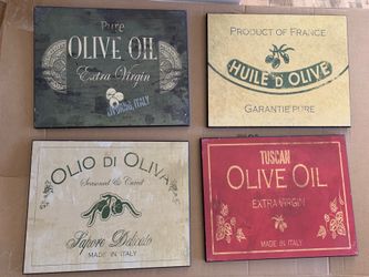Italian Tuscan Olive Oil Art Frames