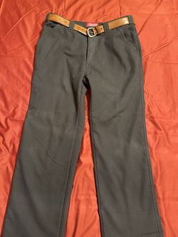 Coleman Men’s Fleece Lined Canvas Work Pants And Leather Belt. Size 36 Waist By 32 Length.