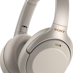 Sony WH1000XM3 Noise Cancelling Headphones : Wireless Bluetooth Over the Ear Headset – Silver 