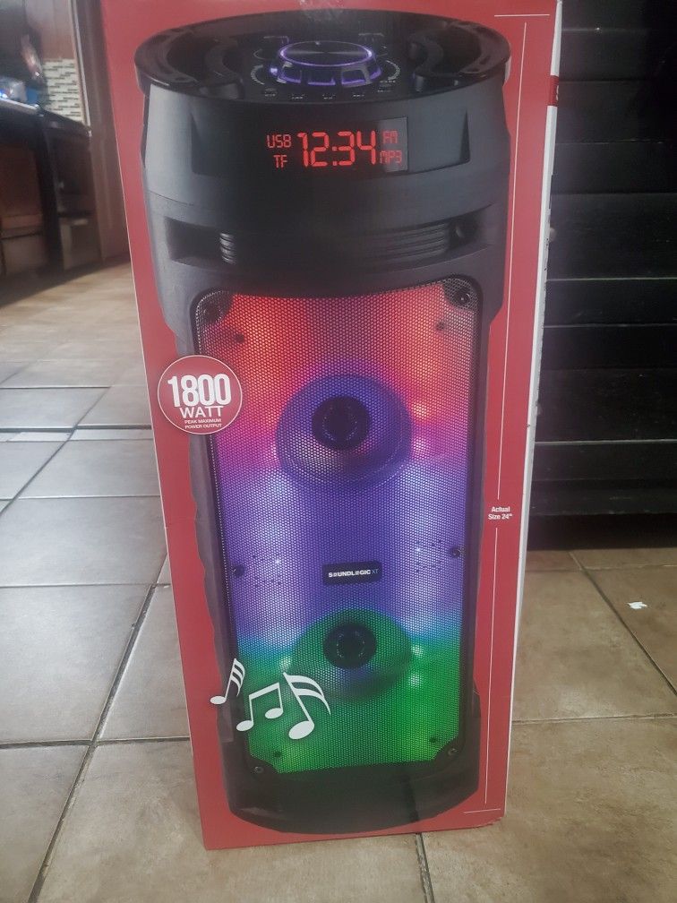 Soundlogic XT Party Giant 1800 Watt Bluetooth Speaker With Microphone