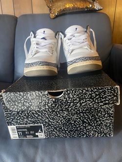 White & Purple Jordan 3 SIZE 11