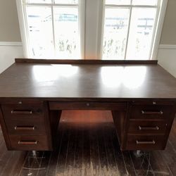 Vintage Wood Desk 