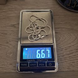 20 Inch rope chain 925