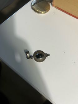 Silver Pendant with Black Stone