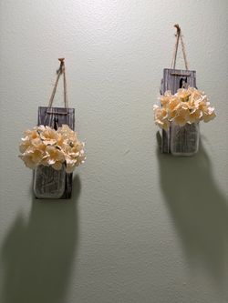 Rustic Mason Jar Wall Sconces Set of 2