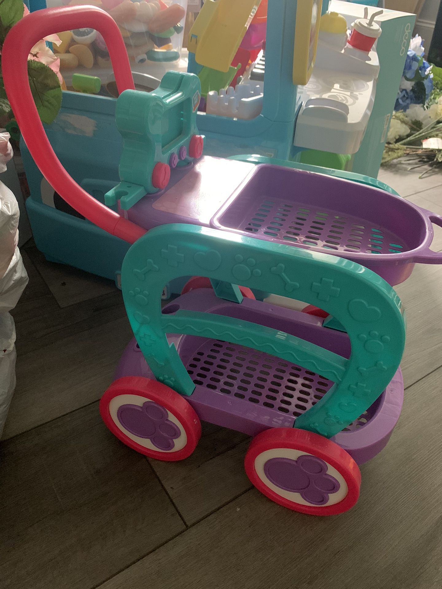 Kids Push Or Shopping Cart With Sound Buttons