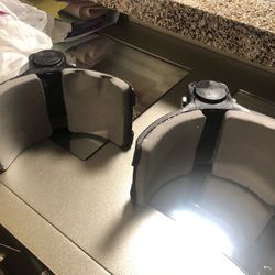 Las nuevas correas y la parte de arriba donde van las correas para los sancos