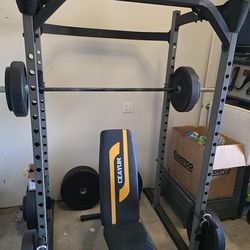 Rouge Bumper Plates & Squat Rack