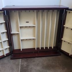 Mele & Co. Cherry Finish Jewelry Box Wall Hanging