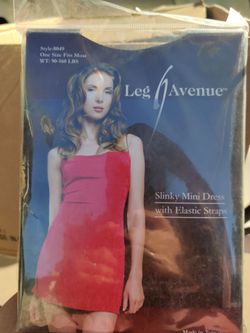 Leg Avenue Slinky Mini Dress Red One Size
