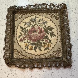 Antique Vintage Floral Table Doily from Germany