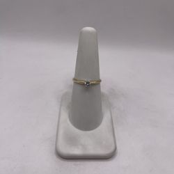 14kt Dual-Tone Gold Diamond Engagement Style Ring 