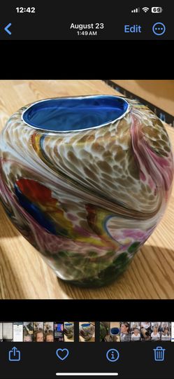 Art Glass Spatter Vase 