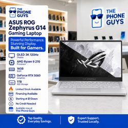 ASUS - ROG Zephyrus G14 14" OLED 3K 120Hz Gaming Laptop- $1 Down Payment Plan Available