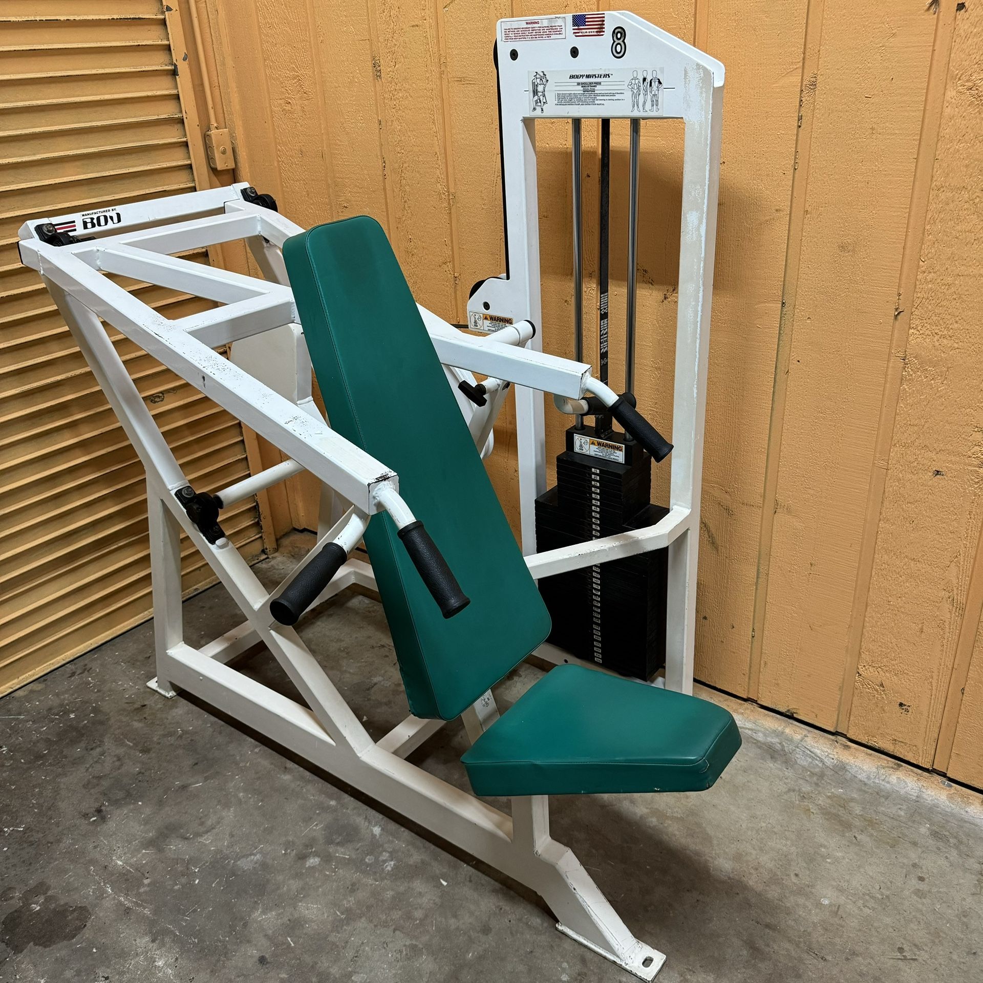 Body Masters 320 Shoulder Press With 300 Lb Weight Stack- Commercial Gym Equipment