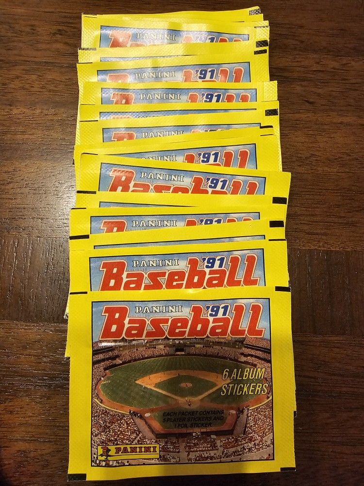 (20) 1991 Panini Baseball Sticker Cards Packs