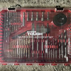 Hyper Tough 100 Piece Drill, Screwdriver Bits, and Nut Driver Set, Steel Material, 100 Count per Pack