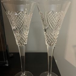 Waterford celebration love, first champagne, crystal flute, round used for weddings and celebrations