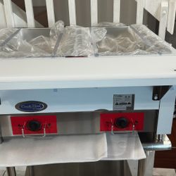 Atosa CSTEA-2 BRAND NEW 2 Pans Electric Open Shelf Base CookRite Steam Table - 120 Volts