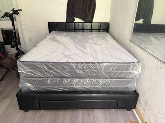 NEW MATTRESS FULL SIZE PLUSH WITH BOX SPRING