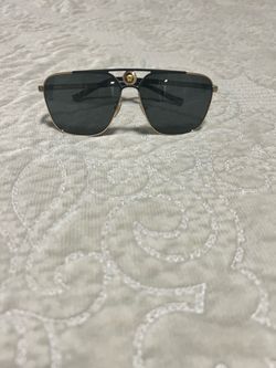 Versace Aviator Sunglasses Gold Frame Dark Lenses