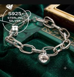Sterling Silver Ball Charm Bracelet