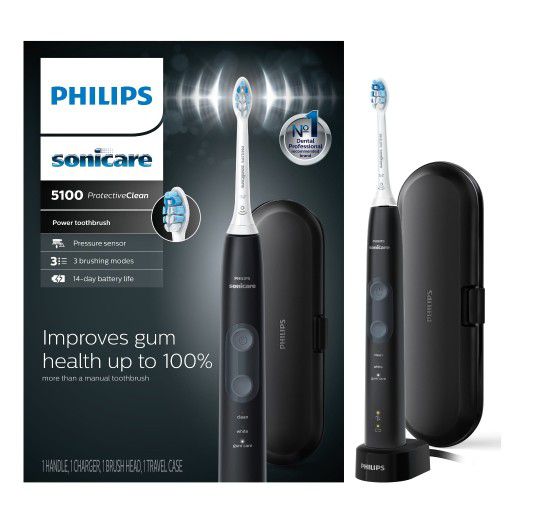 Philips Sonicare ProtectiveClean 5100 Rechargeable Electric Toothbrush, Black. Brand new. Sealed. Nuevo caja sellada. 