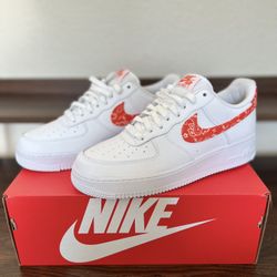 Nike Air Force 1 Rush Orange Paisley 9.5 Men’s